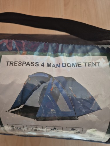 Trespass man dome tent blue - 4-man,