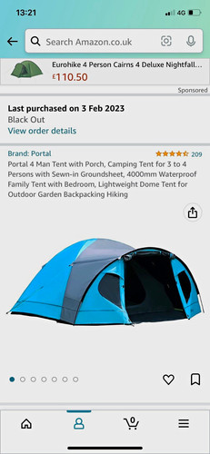 Portal person dome tent - 3-4,