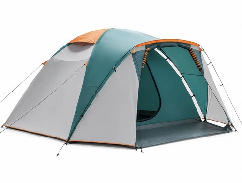 Teal grey person - dome, tent