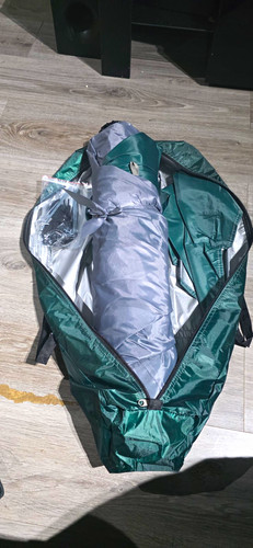 Green grey camping tent - grey,